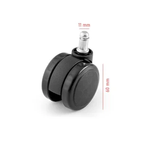 60 mm Siyah Silikonlu Koltuk Tekerleği – 5’li Set — ikinci ürün görseli