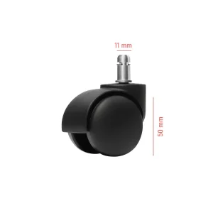 50 mm Siyah Standart Koltuk Tekerleği – 5’li Set — ikinci ürün görseli